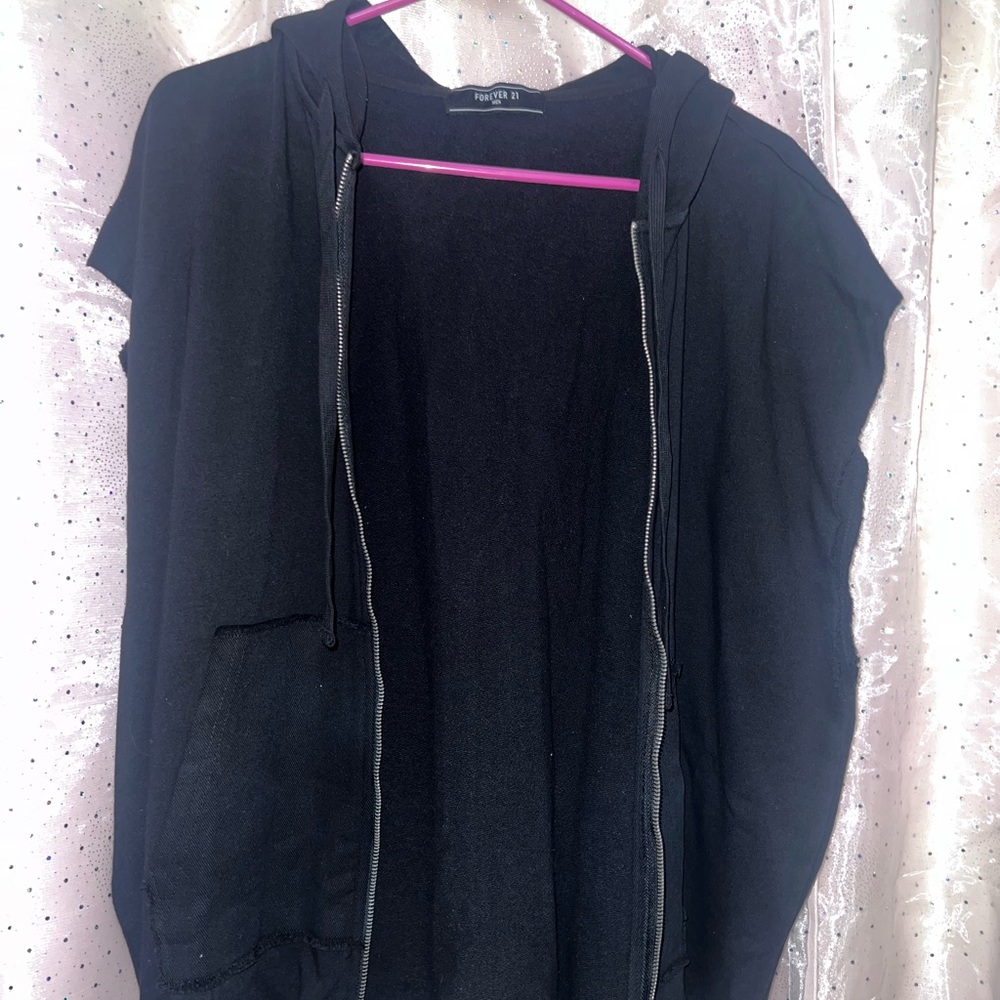 Frenchi Men Black Hooded Sweater